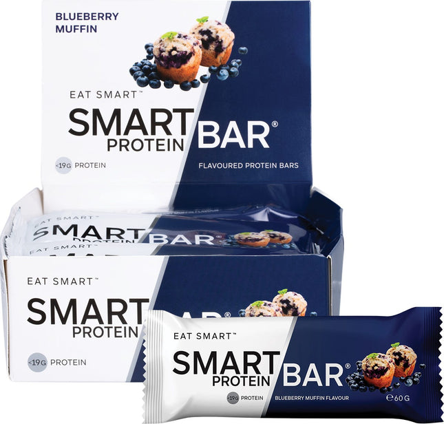 SMART PROTEIN BAR Blueberry Muffin Flavour Protein Bar 12x60g