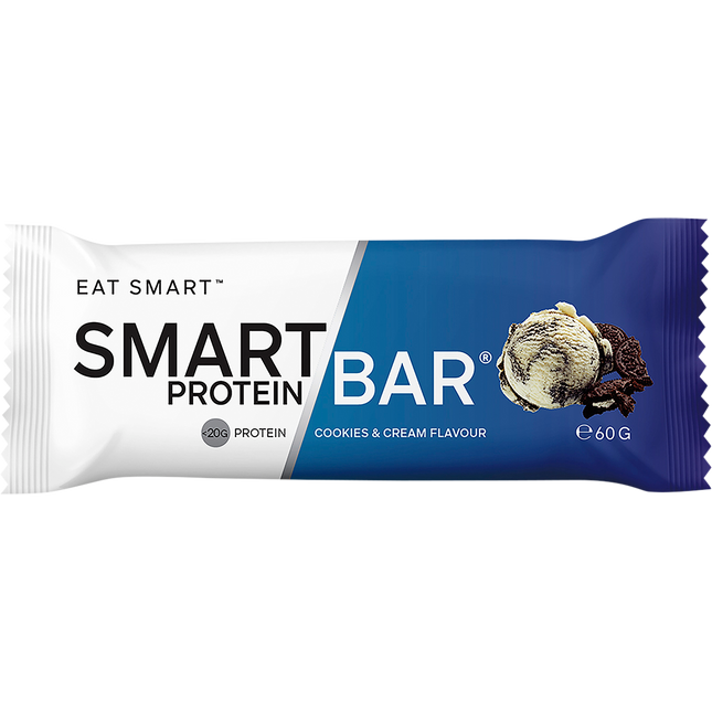 Smart Protein Bar Cookies & Cream Protein Bars 12 x 60g