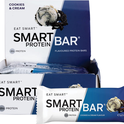 SMART PROTEIN BAR Cookies & Cream Flavour Protein Bar 12x60g