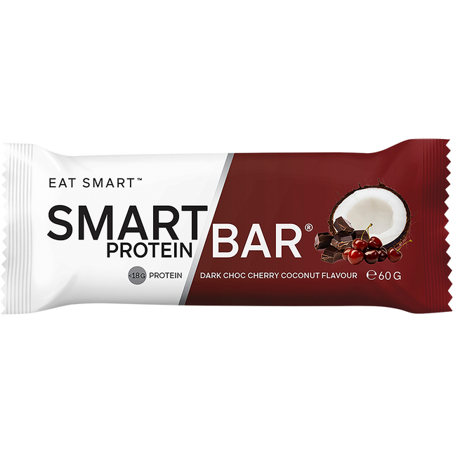Smart Protein Bar Dark Choc Cherry Coconut Protein Bars 12 x 60g
