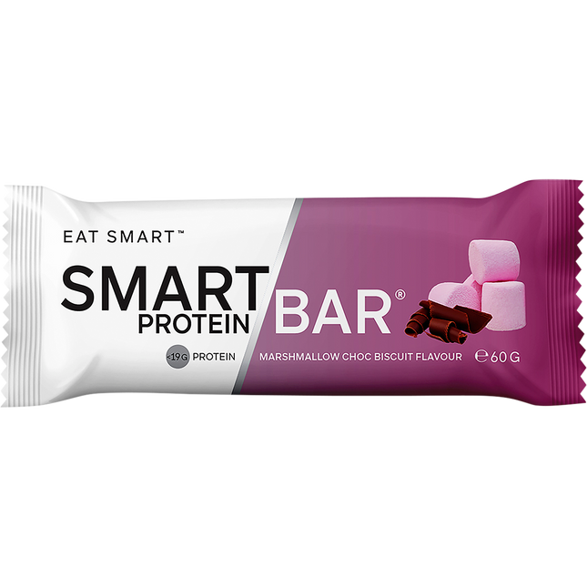 Smart Protein Bar Marshmallow Choc Biscuit Flavour 12 x 60g