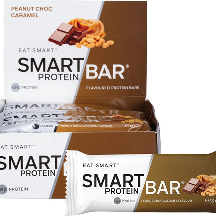 SMART PROTEIN BAR Peanut Choc Caramel Flavour Protein Bar 12x60g