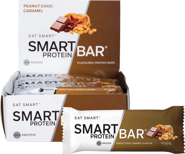 SMART PROTEIN BAR Peanut Choc Caramel Flavour Protein Bar 12x60g