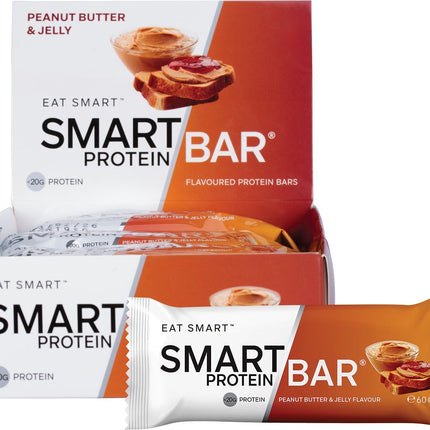 SMART PROTEIN BAR Peanut Butter & Jelly Flavour Protein Bar 12x60g