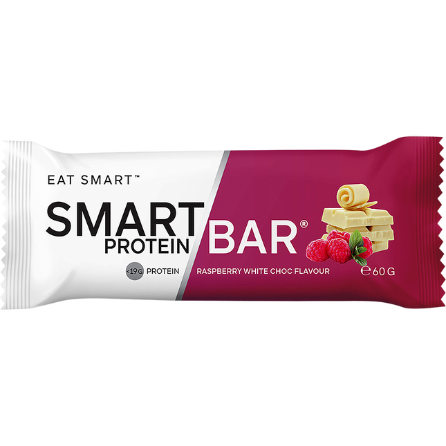 Smart Protein Bar Raspberry White Chocolate Protein Bars 12 x 60g