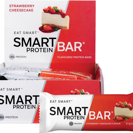 SMART PROTEIN BAR Strawberry Cheesecake Flavour Protein Bar 12x60g
