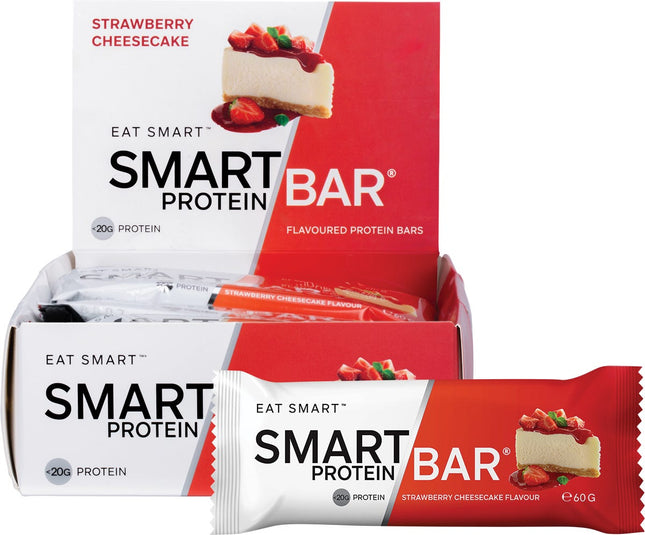 SMART PROTEIN BAR Strawberry Cheesecake Flavour Protein Bar 12x60g