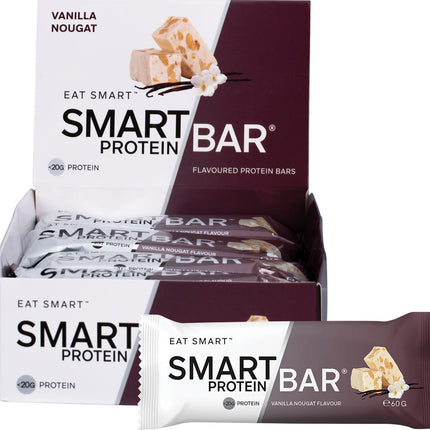 Smart Protein Bar - Vanilla Nougat Flavour Protein Bar - 12x60g