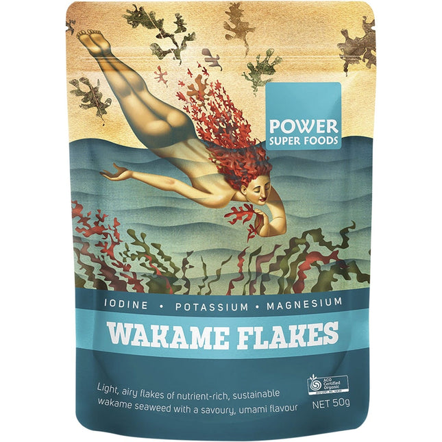 Power Super Foods - Wakame Flakes Certified Organic  - 50g