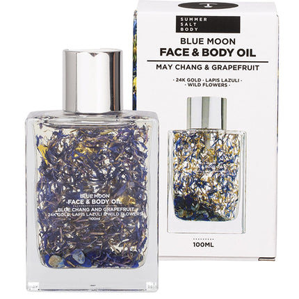 SUMMER SALT BODY Face & Body Oil 24K Gold Blue Moon Lapis Lazuli 100ml