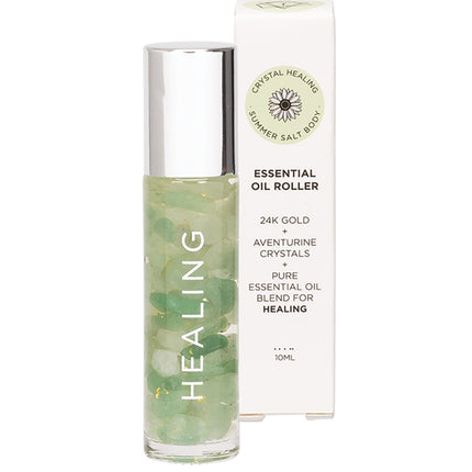SUMMER SALT BODY Essential Oil Roller 24K Gold Healing Aventurine 10ml | Body & Skin Oil