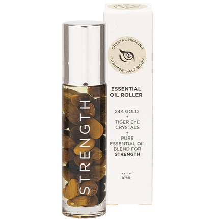 SUMMER SALT BODY Essential Oil Roller 24K Gold Strength Tiger Eye 10ml | Body & Skin Oil