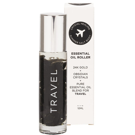 SUMMER SALT BODY Essential Oil Roller 24K Gold Travel Obsidian 10ml | Body & Skin Oil