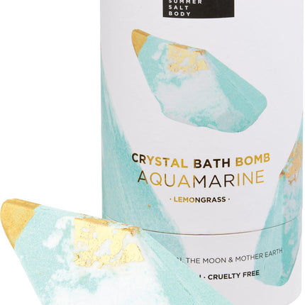 Summer Salt Body - Crystal Bath Bomb Aquamarine Lemongrass - 110g
