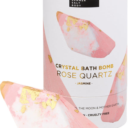 SUMMER SALT BODY Crystal Bath Bomb Rose Quartz Jasmine 110g | Bath & Body