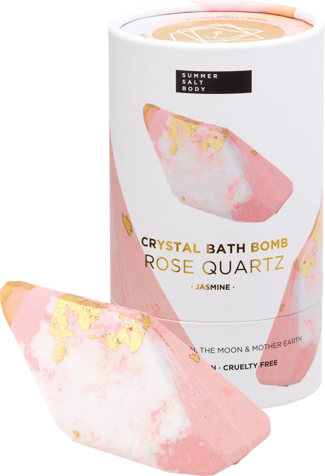 Summer Salt Body - Crystal Bath Bomb Rose Quartz Jasmine - 110g