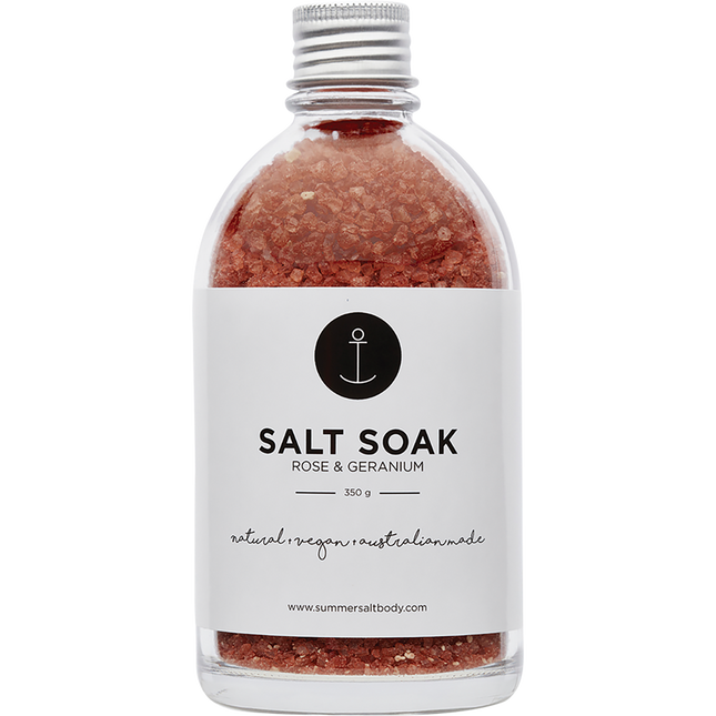 Summer Salt Body Salt Soak Rose & Geranium 350g