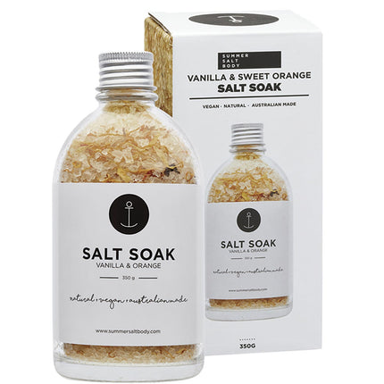 SUMMER SALT BODY Salt Soak Vanilla & Sweet Orange 350g | Cooking Salt