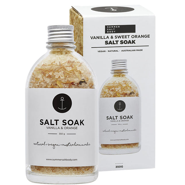 SUMMER SALT BODY Salt Soak Vanilla & Sweet Orange 350g | Cooking Salt