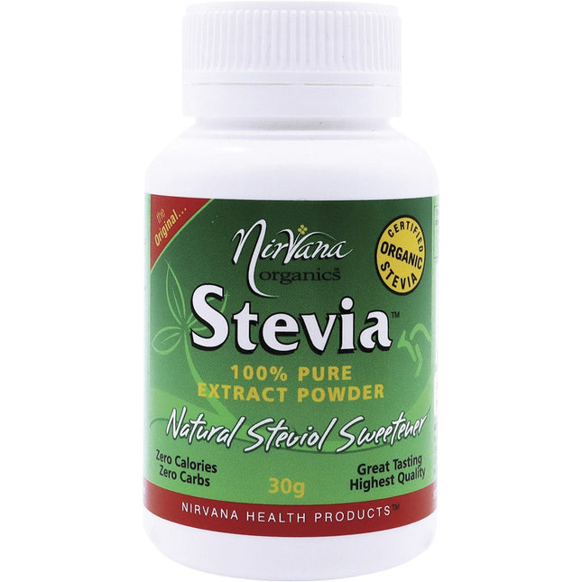 NIRVANA ORGANICS - STEVIA 100% PURE EXTRACT POWDER