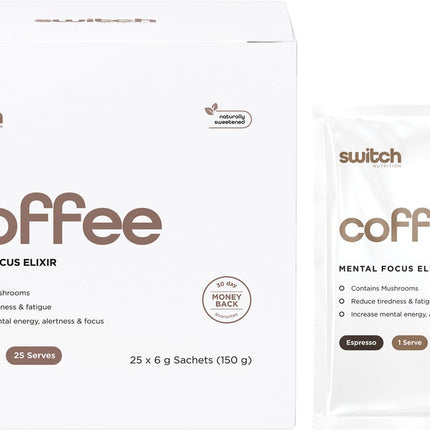 Switch Nutrition - Coffee Mental Focus Elixir Espresso Sweetened - 25pk