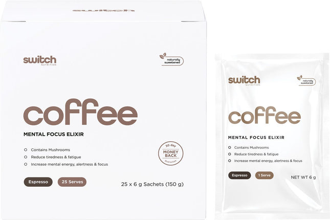 Switch Nutrition - Coffee Mental Focus Elixir Espresso Sweetened - 25pk