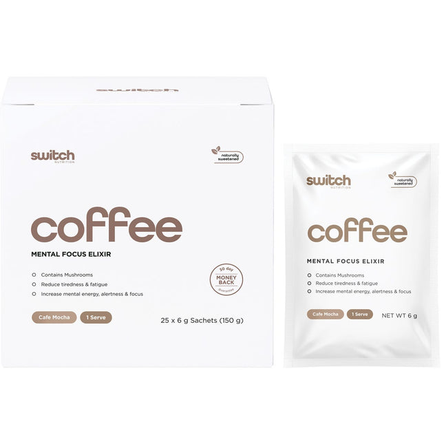 Switch Nutrition - Coffee Mental Focus Elixir Cafe Mocha - 25pk