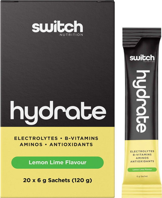 Switch Nutrition - Hydrate Electrolytes No Added Sugar Lemon Lime - 20x6g