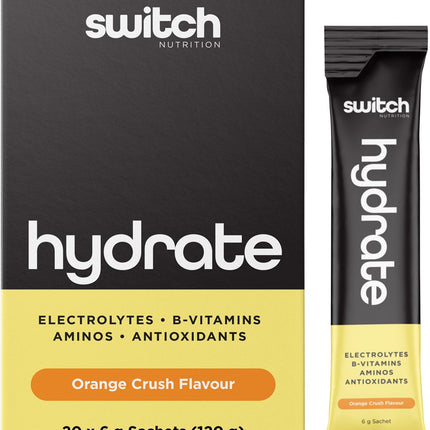 Switch Nutrition - Hydrate Electrolytes No Added Sugar Orange Crush - 20x6g
