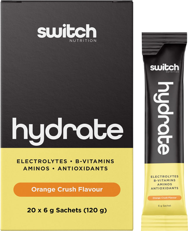 Switch Nutrition - Hydrate Electrolytes No Added Sugar Orange Crush - 20x6g