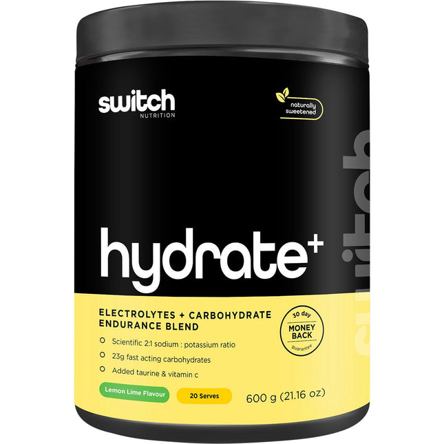 SWITCH NUTRITION - HYDRATE+ ELECTROLYTES & CARBOHYDRATE 600G