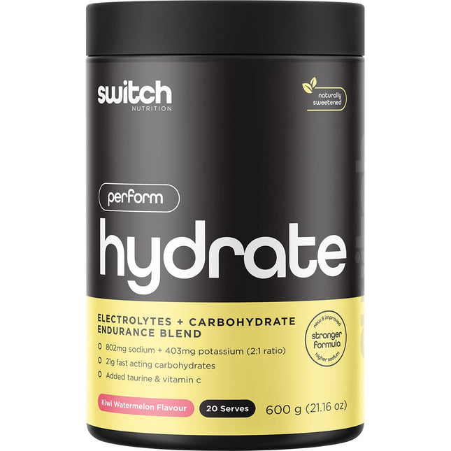 SWITCH NUTRITION - HYDRATE+ ELECTROLYTES & CARBOHYDRATE 600G