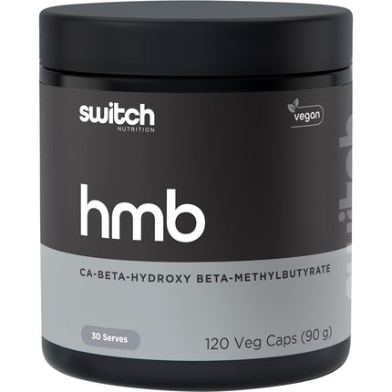 SWITCH NUTRITION HMB Ca-beta-hydroxy Beta-methylbutyrate 120 Caps | Personal Wipe