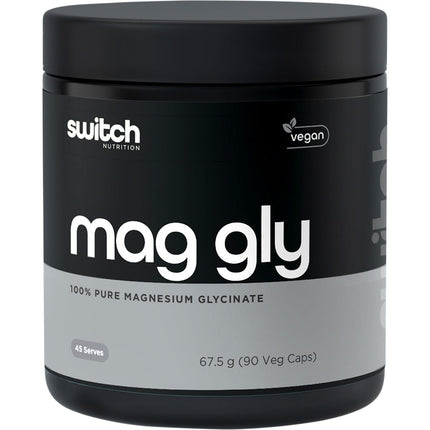 SWITCH NUTRITION Mag Gly 100% Pure Magnesium Glycinate 90 Caps | Nuts & Seeds