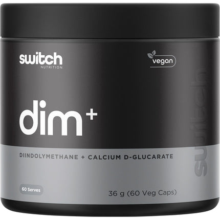 SWITCH NUTRITION DIM+ Diindolylmethane+calcium D-glucarate 60 Caps | Herbal Supplement