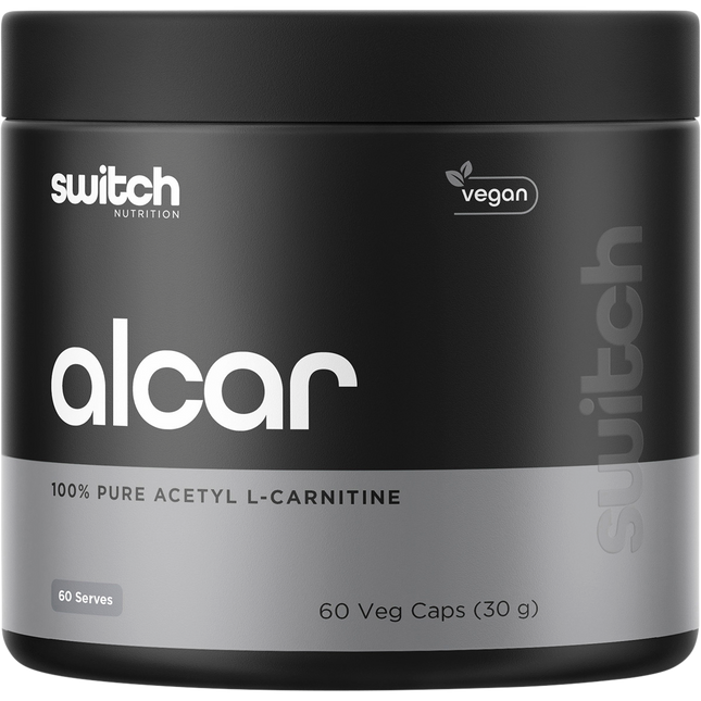 Switch Nutrition ALCAR 100% Pure Acetyl L-Carnitine 60 Capsules