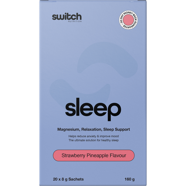 Switch Nutrition Sleep Magnesium Sachets Strawberry Pineapple 20 x 8g