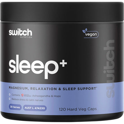 SWITCH NUTRITION Sleep+ Magnesium 120 Caps | Nuts & Seeds
