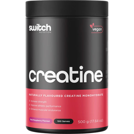 SWITCH NUTRITION Creatine Monohydrate Red Raspberry 500g | Deodorant