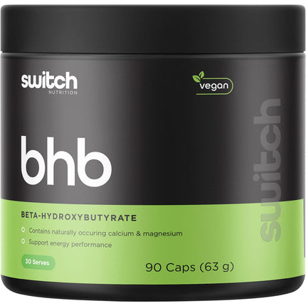 SWITCH NUTRITION BHB Beta-hydroxybutyrate 90 Caps | Reusable Straw