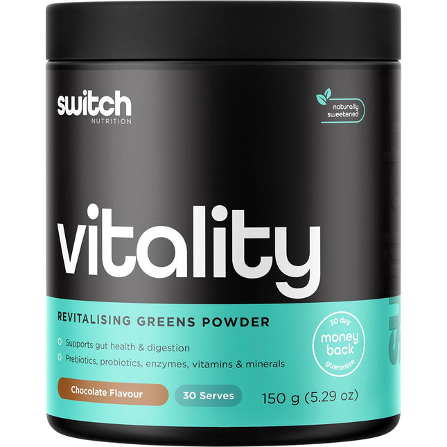 Switch Nutrition - Vitality Revitalising Greens Powder Chocolate - 150g