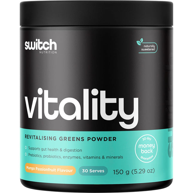 Switch Nutrition - Vitality Revitalising Greens Powder Mango Passionfruit
