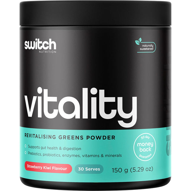 Switch Nutrition - Vitality Revitalising Greens Powder Strawberry Kiwi