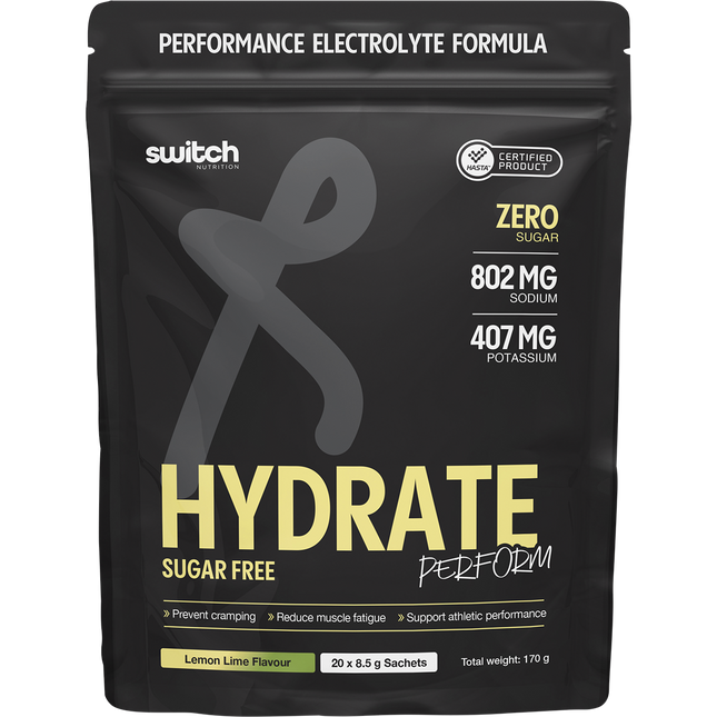 Switch Nutrition Hasta Hydrate Sugar Free Lemon Lime 20 x 8.5g
