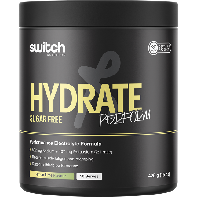 Switch Nutrition Hasta Hydrate Sugar Free Lemon Lime 425g