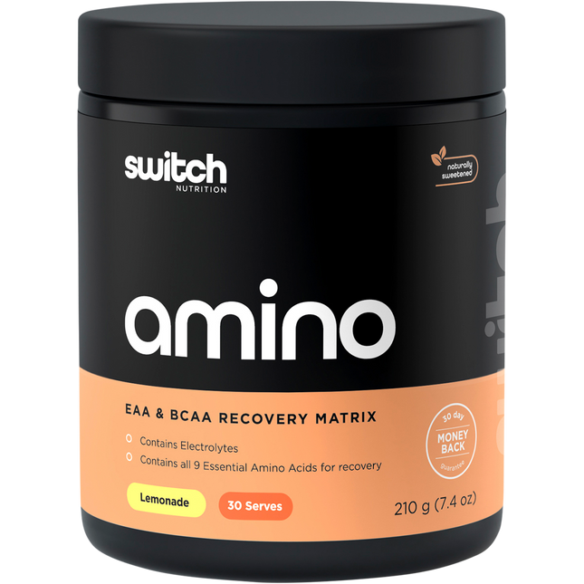 Switch Nutrition Amino EAA & BCAA Electrolyte Recovery Lemonade 210g