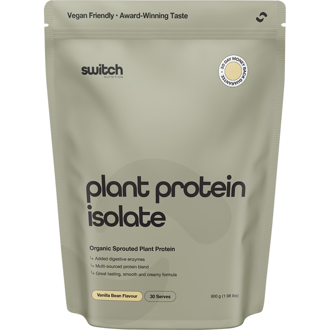 Switch Nutrition Organic Sprouted Plant Protein Vanilla Bean 900g