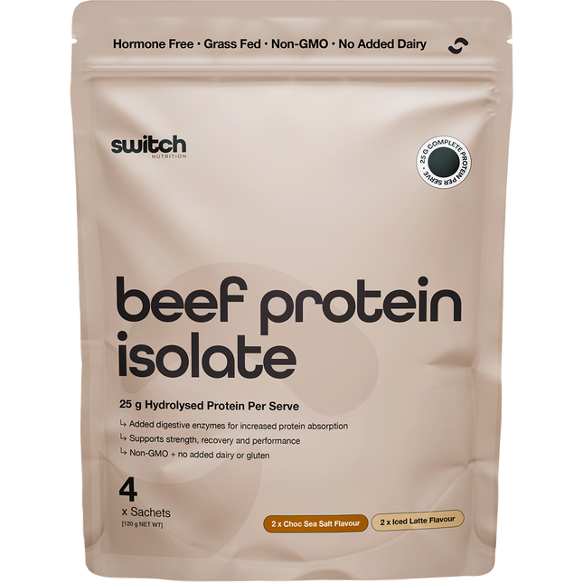 Switch Nutrition Beef Protein Isolate Sample Pouch 4 x 30g