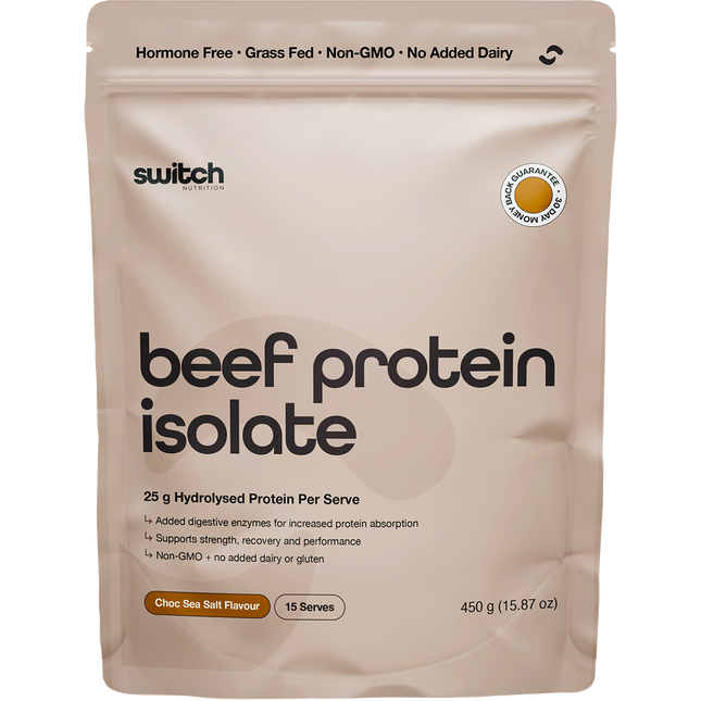Switch Nutrition Beef Protein Isolate Chocolate Sea Salt 450g