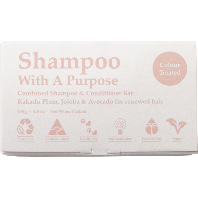 Shampoo With A Purpose Shampoo & Conditioner Bar Colour Treated Hair 135g